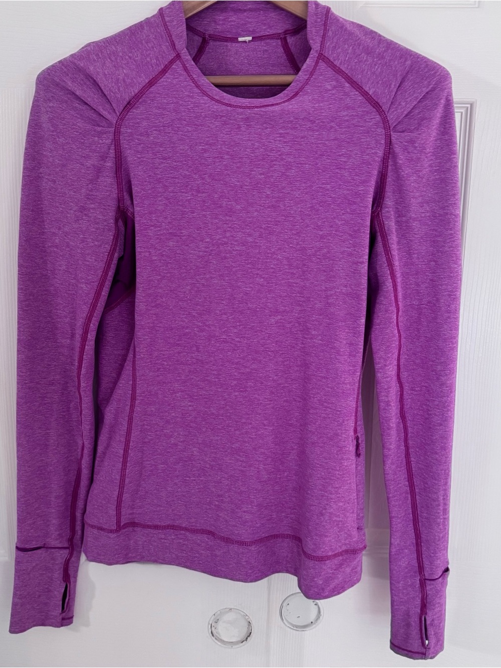 Lululemon Think Fast Long Sleeve in Heathered Ultra Violet